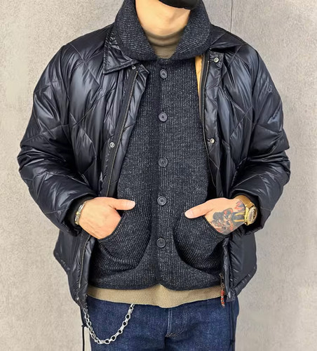 羊毛复古青果领夹克外套