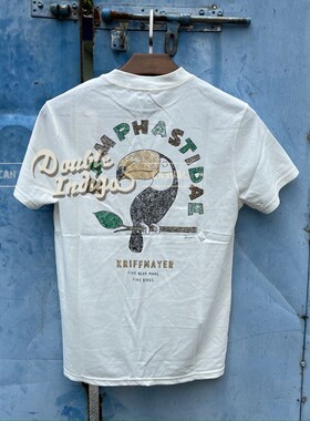 KRIFF MAYER 椰子树鵎鵼手绘印花冰感防污快干机能性复古短袖