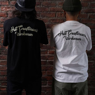 Mr Fatman日本Old-Joe代工厂生产双面印花复古4粒扣亨利领短袖T恤