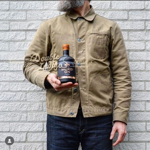 007款修身卡其色油蜡SUPPLY夹克