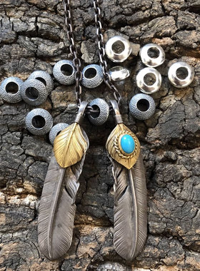 做旧熔岩&光面大孔径隔离珠吊坠