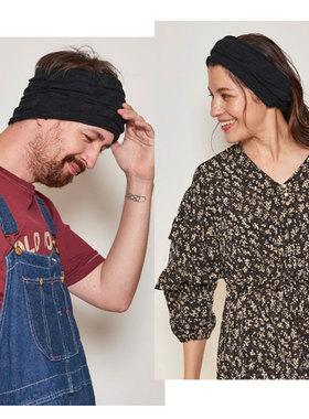 MIGHTY SHINE夏季特别版 日本制弹性复古编织休闲居家发带 头巾帽