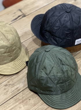 Mighty Shine 军事复古风格绗缝格菱可翻折帽檐短檐机能观察员帽