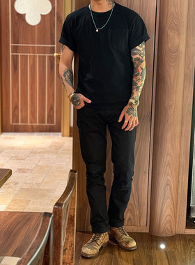 Kriff Mayer 裤型帅气 水洗做旧微弹力六袋标准修身斜纹休闲裤