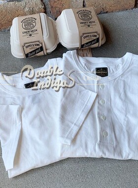 Gypsy & Sons 日产纯色三本针套装圆领口袋/亨利领短袖T恤 Tee