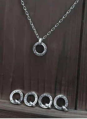 日本唐草甜甜圈银吊坠