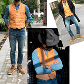 Tenjin Works日本天神CV02栎木S级牛皮复古多袋工装 背心马甲