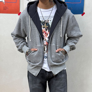 Riding High日本制老式梭织机制超重磅华夫格内衬连帽休闲卫衣