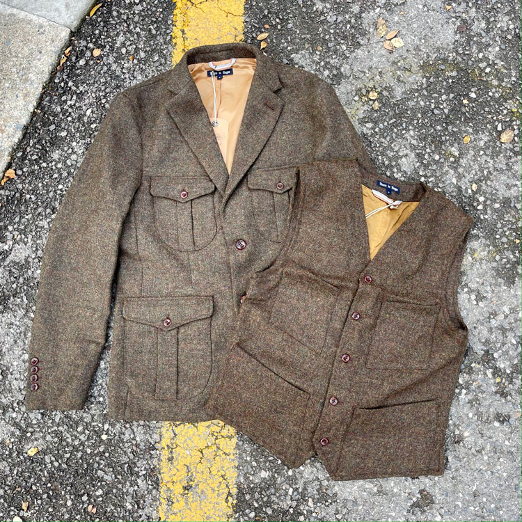 油蜡布复古四袋绅士工装马甲