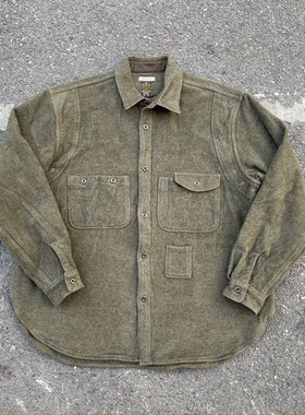 GYPSY SONS超重磅纯棉法兰绒长袖City Boy风宽松复古多袋工装衬衫