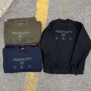 Gypsy Sons特价 手工印花40年代重磅意大利羊毛美式复古套头毛衣