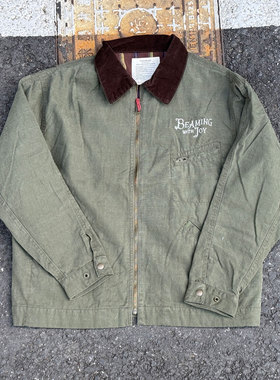 Kriff Mayer 重磅水洗做旧法拉绒内里复古刺绣灯芯绒领通勤夹克