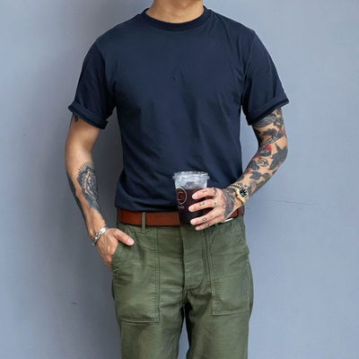 修身&宽松复古3拧纱线短袖T恤