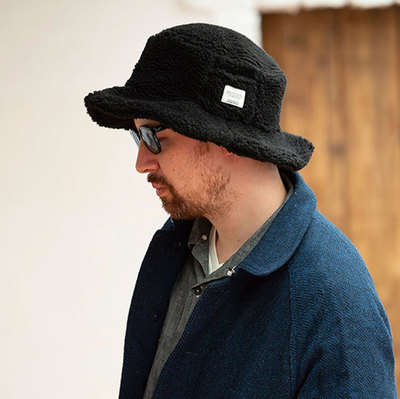 人造羊羔绒复古休闲情侣款渔夫帽