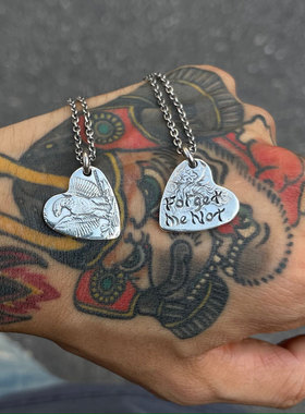 摩根银币改造爱心造型项链