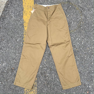 Workers Japan日常复古高腰经典直筒高密度斜纹Officer军官休闲裤