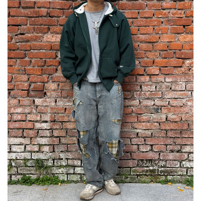 Workers Japan保暖利器 日本制重磅加绒刺绣双向拉链连帽派克卫衣