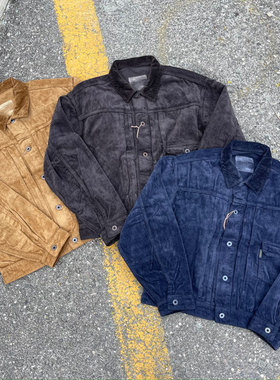 Gypsy Sons 新奇面料 刺子灯芯绒复古巴黎扣宽松工装一代夹克