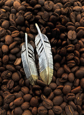 先金复古印第安风格羽毛吊坠