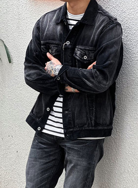 Gypsy Sons x D.I. 水洗泼墨手工刷色灯芯绒复古TYPE III三代夹克