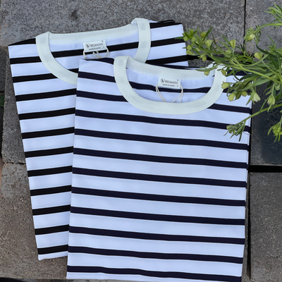 摩卡海魂条纹圆领短袖&长袖T恤