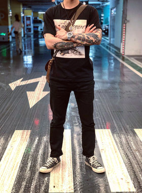 BDD中国总代 日本冈山14oz双绳染516高腰修身锥形赤耳黑色牛仔裤