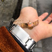 七彩氧化 Dear Blossom 单金环特殊配方18K全金展翅老鹰项链吊坠