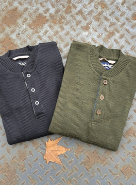 Fleurs De Bagne花囚犯 保暖好看 复古织法亨利领全法国羊毛毛衣