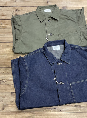 Workers Japan 复古通勤 10oz原色牛仔&人字纹P47型多袋工装夹克