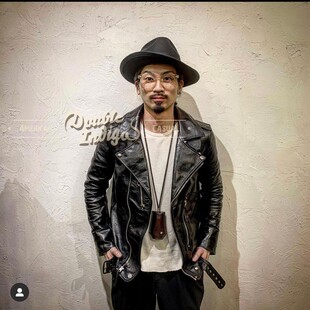 Fountainhead清仓特价 日本制水波摔纹茶芯马皮J24斜拉机车夹克