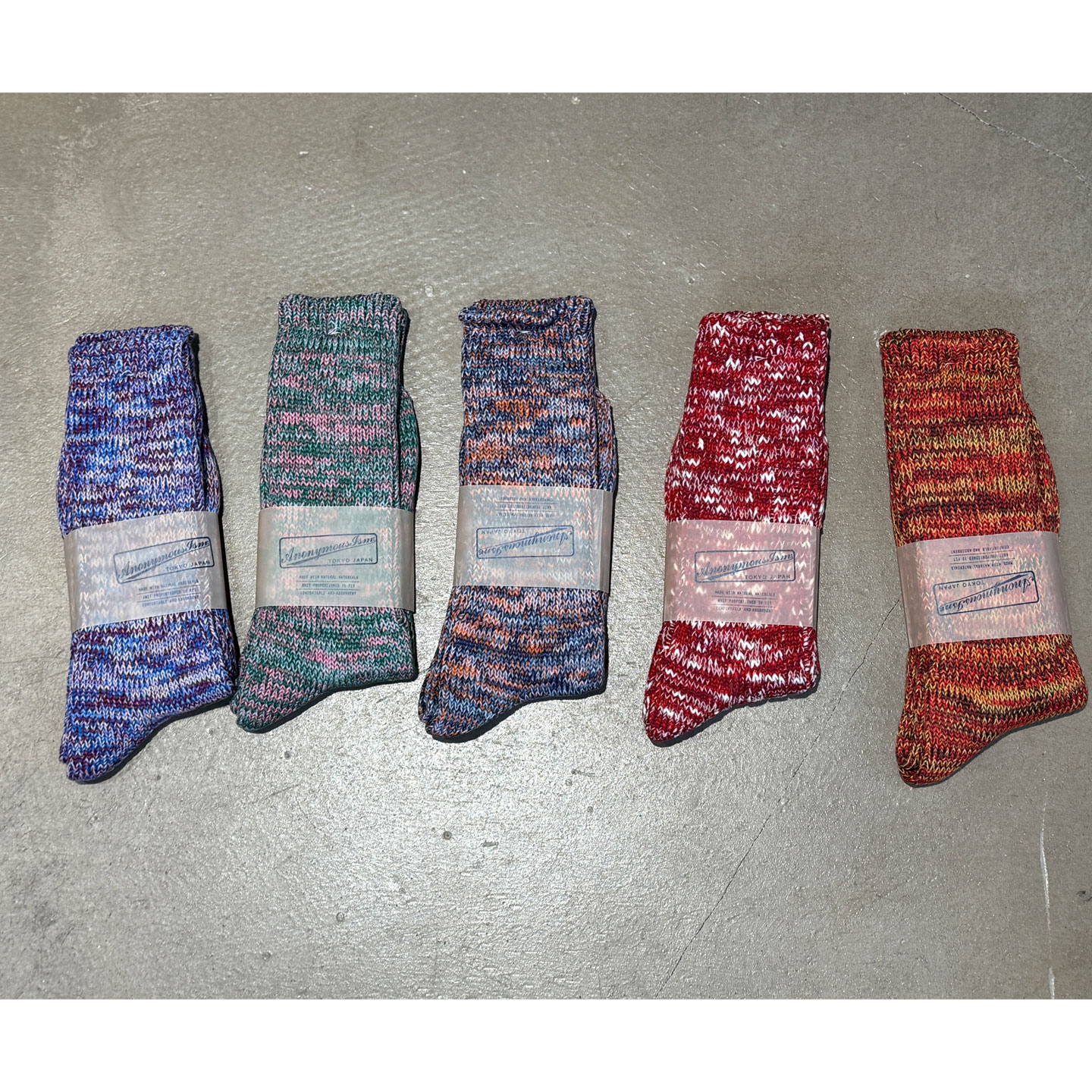 Anonymous Ism特价 古董织机制 日本古法棉混纺复古民族风棉袜