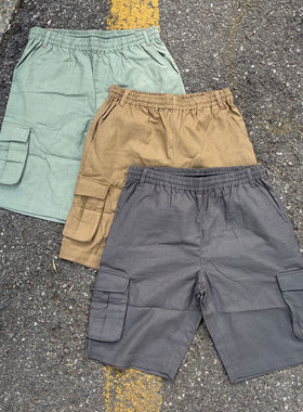 KRIFF MAYER 夏季良品 速干微弹力凉爽棉麻混纺多袋工装短裤