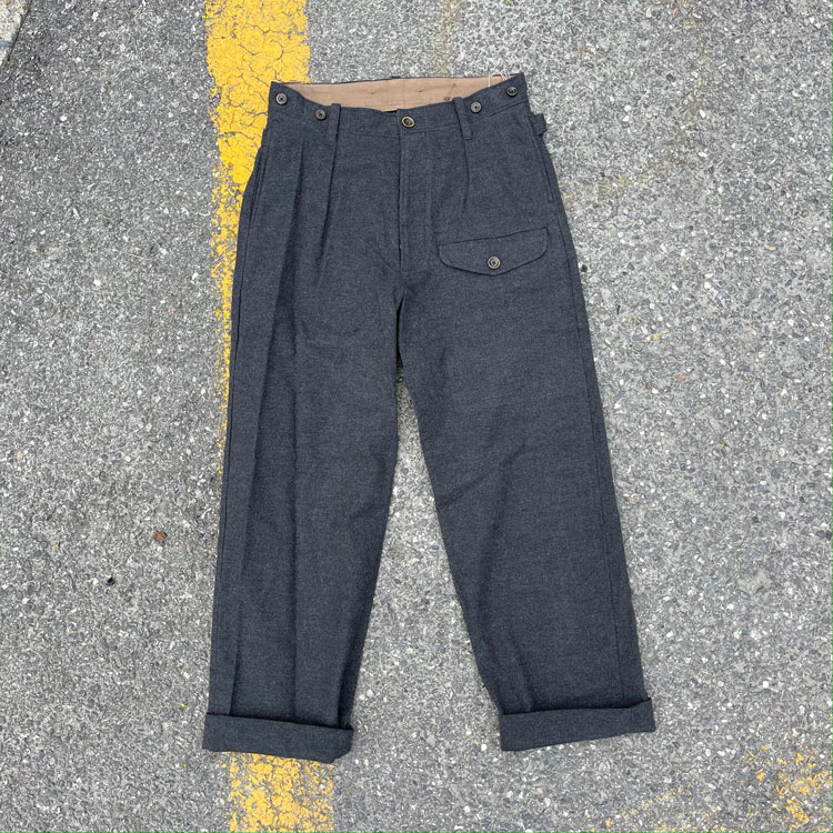 复古巴黎扣工装休闲西裤