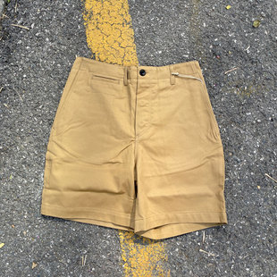 Fleurs De Bagne花囚犯 重磅卡其法国人字纹工装军官度假短裤