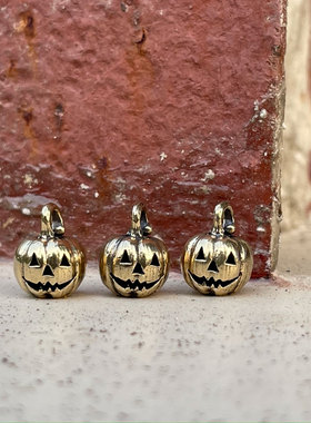 Kopo Metal 台湾匠人手作 黄铜925银做旧镂空南瓜造型项链吊坠