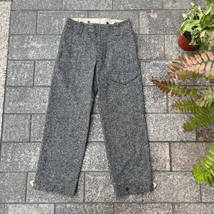 Gypsy Sons 高级雪花色织羊毛单口袋英式复古可收裤脚工装休闲裤