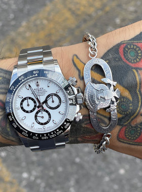 摩根银币改造雄鹰复古全银手链