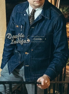 TELLASON 美产Coverall 16.5oz重磅赤耳牛仔多袋工装夹克外套