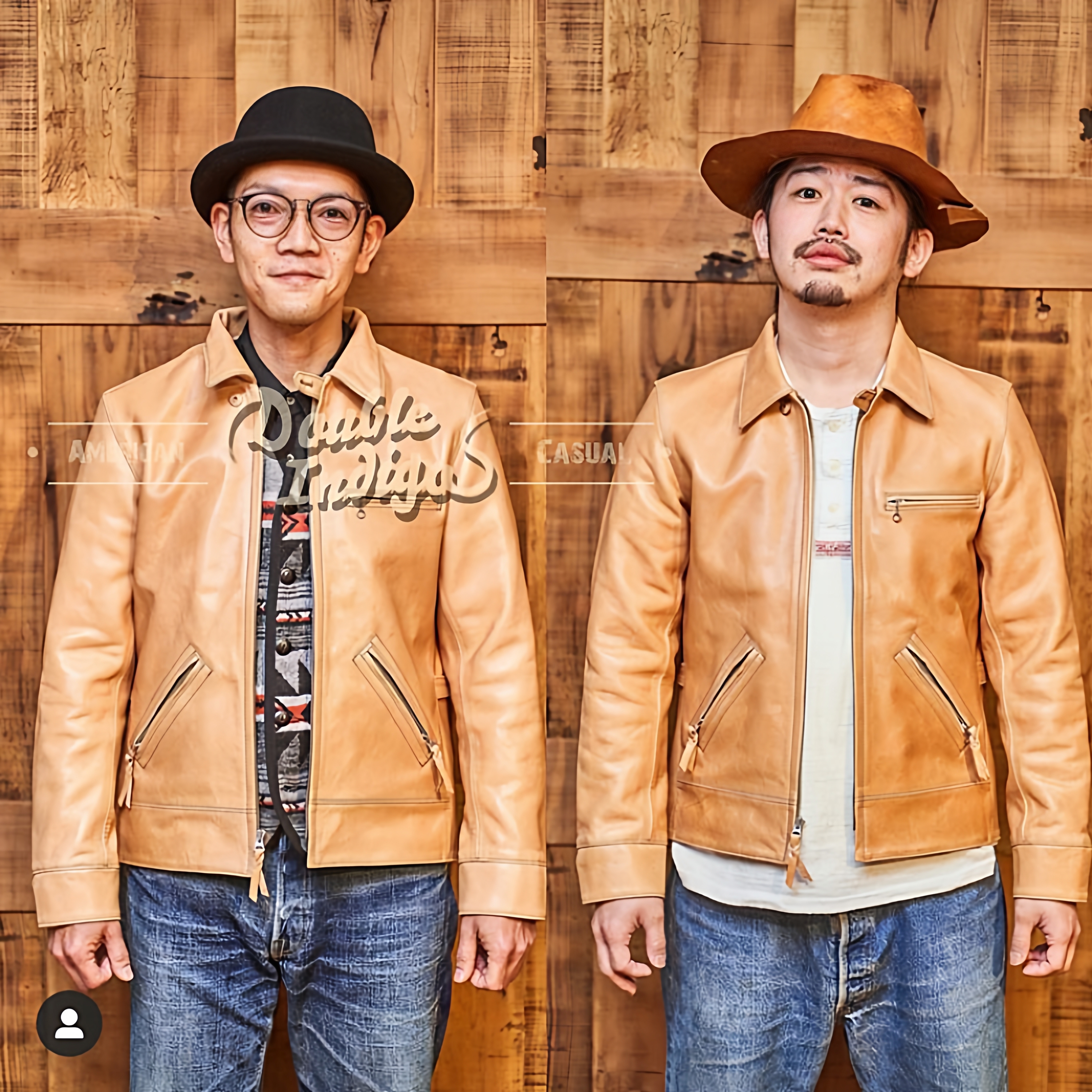 天神 Tenjin Works JS03 油脂丰润S级枥木小牛皮原色复古机车夹克