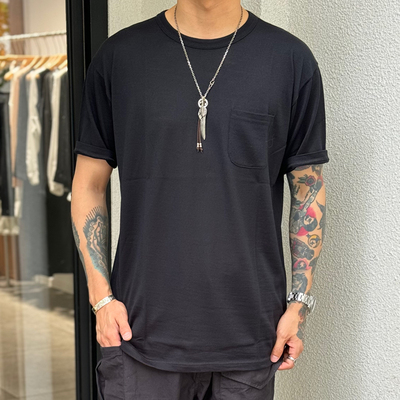 100%全羊毛顺滑坠感透气口袋T恤