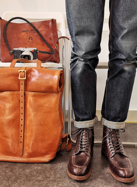 Brother Bridge8号色复古新禧马臀皮Tanker款高帮工装靴