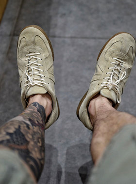 Brother Bridge舒适情侣款 日本制法国翻毛牛皮复古德国训练鞋