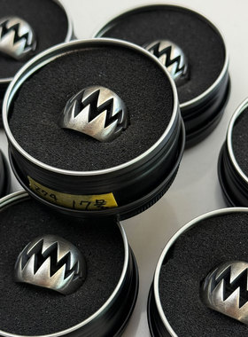 Geruga x Jango联名 厚实质感 雾面做旧咬痕镂空925全银戒指