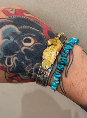 松石银籽珠925银球复古手链