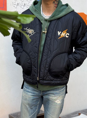 Gypsy Sons 日本制重磅尼龙羊毛混纺闪电全知之眼刺绣道袍式夹克