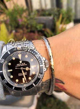 18K金熔925银熔金复古圆柱手镯