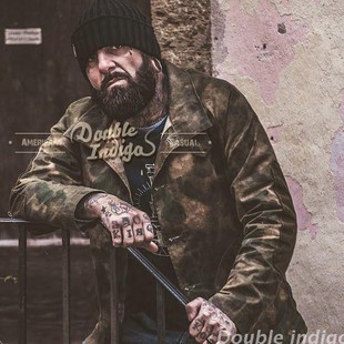 Fleurs De Bagne老品清仓 花囚犯Freewheelers面料迷彩油蜡外套