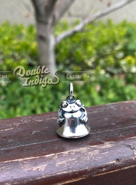 招财进宝日本黄铜青蛙铃铛吊坠