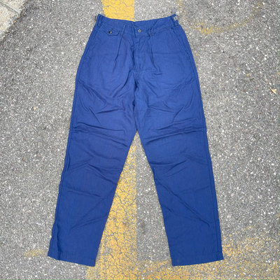 全亚麻可调节腰围复古工装裤