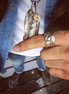 LuckyJohn金星匠人手打羽毛戒指